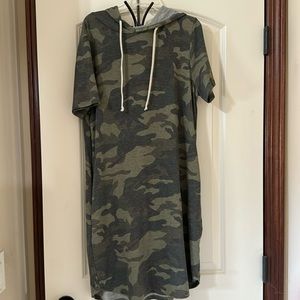 Military green camo dress